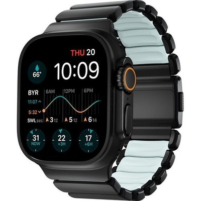 Armband für Smart Watch 49/46/45/44 mm Nomad Uhrarmbänd Schwarz-blau Titan