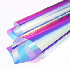 Holographic Decorative Iridescent Window Film Adhesive Glass Film Chameleon R...