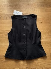 Zara Weste Ärmellos Schwarz Gr M Neu mit Etikett Top Zustand