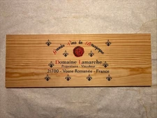 1 Rare Wine Wood Panel Domaine Lamarche France Vintage CRATE BOX SIDE 9/25 a331