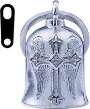 Cross Bell - key chain Bells for Biker protect the rider Accessories-Silver