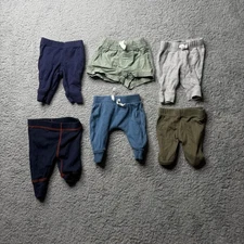 Baby Boy Pants Newborn Lot of 6 Mixed Brands