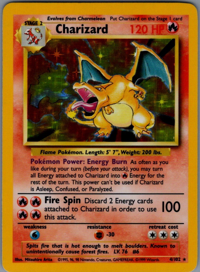 Charizard Holo Rare Holo Base Set 004/102 NM