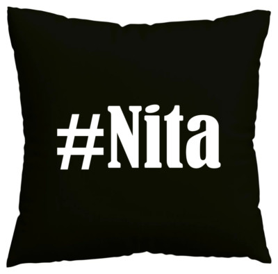 Kissenbezug #Nita I love Nita Schwarz 106555