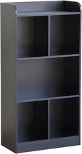 Book Shelf with Back Panel Stability 5 Cube Bookcase Multifunctional Cube Storag