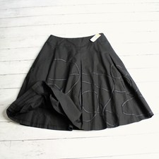 Talbots Petite Women's Vintage Cotton A-Line Pleated Skirt Size 2P Retro