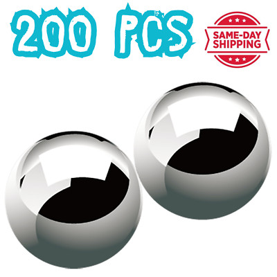 200 Pcs 1/8'' (3.175 mm) Precision Chrome Steel Bearing Balls AISI 1010 G1000