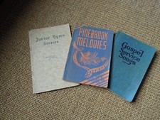 Vintage Hymnals- Lot of 3- Softcover- Junior, Pinebrook Melodies, Gospel 1926