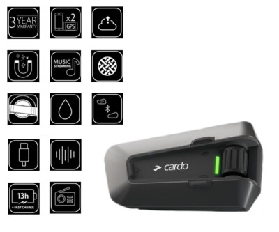 Cardo Packtalk Edge Bluetooth Intercom Headset with Air