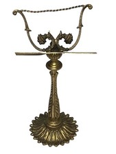 Vintage Solid Brass Ornamental Sheet Music Stand Sculpture Devore 6.25  Italy