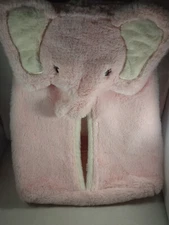 LEVTEX  Pink Faux Fur Elephant Diaper Stacker