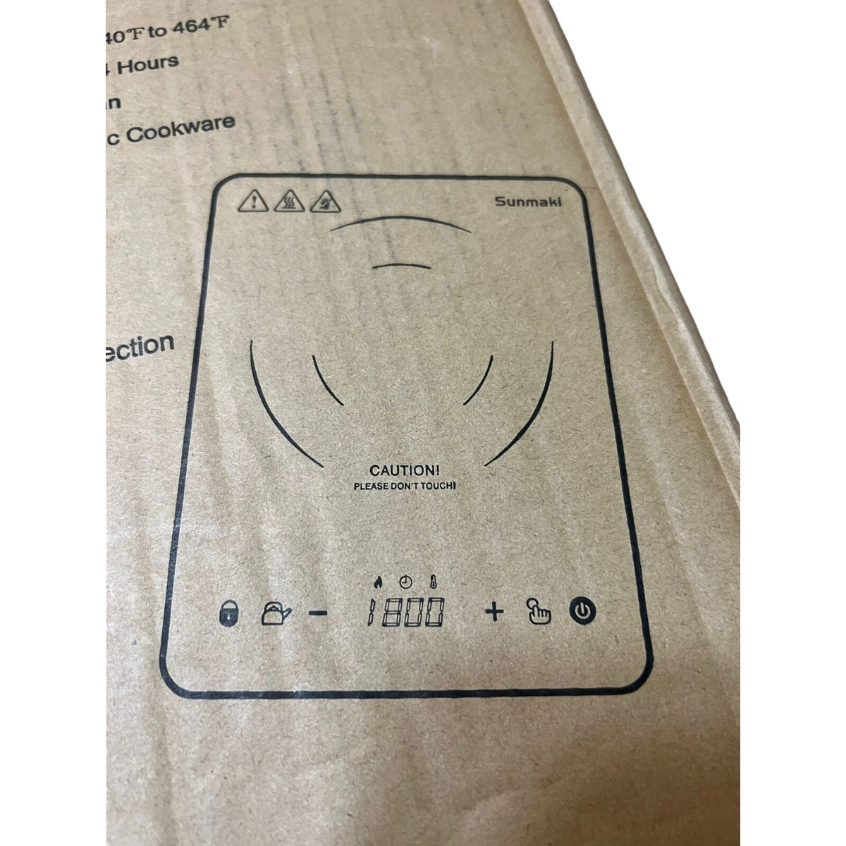 Sunmaki Single Induction Cooker FS IC326 Black Portable 1800W New in