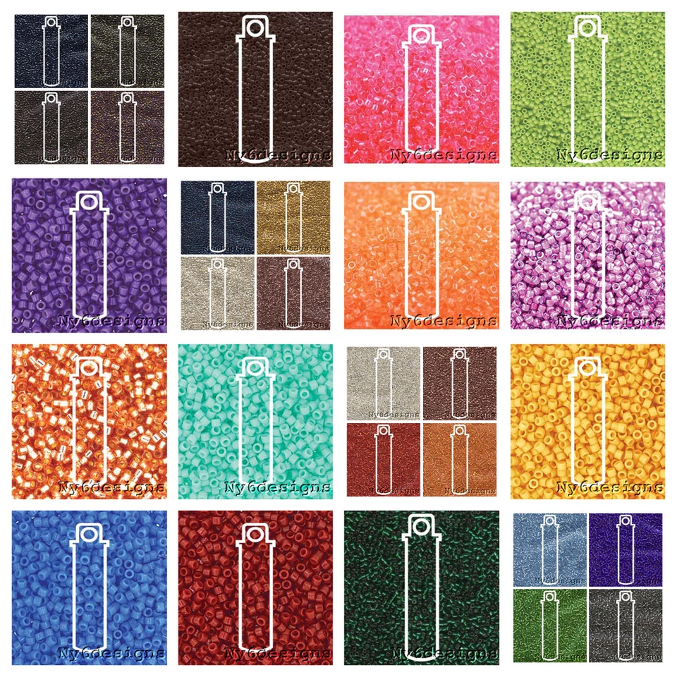 Miyuki Delica #11 Cuentas de Semillas de Vidrio 11/0 Lotes 7,2 Gramos Brillante Mate Opaco 1200 Piezas Foto 2 de 4