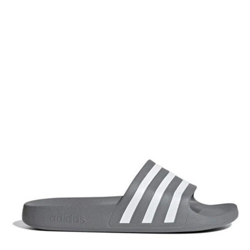 Adidas Adilette Aqua Slides Unisex Grigio UK Taglia 9 NUOVE con etichette Ciabatte Comfort