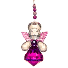 Angel of Strength Acrylic Pink Crystal Ornament Sun-catcher Sympathy   3" Ganz