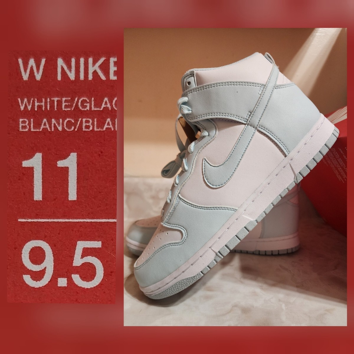 Nike Dunk High Women’s Size 11/ Men’s Size 9.5 Amazon.com | Nike Womens WMNS Dunk High DV2185 100 Blue  main image 3