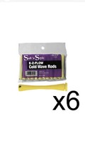 BEAUTY SALON EZ COLD WAVE HAIR PERM RODS - 1 DOZEN YELLOW SHORT 6 PACK