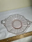 Pink Depression Glass Candy Nut Trinket Dish 2 Handled Vintage Cambridge Glass