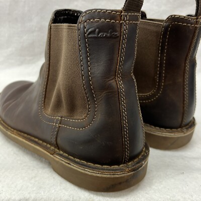 Clarks‎ Mens Bushacre Hill Chelsea Boot Size 7M Brown Suede Gum Sole Pull On Clarks Men main image 3