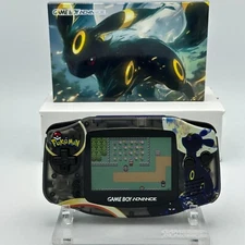 Game Boy Advance GBA Custom IPS Backlit UV Print Shell Umbreon Smoke Laminated
