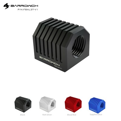 Barrow BarrowCH T Shape 3 Way Splitter Connection Fitting G1/4 Thread Adapter 
