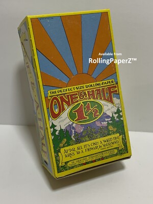 FULL BOX ''ONE & A HALF'' 1 1/2 Size Rolling Papers / HEAD IMPORTS 