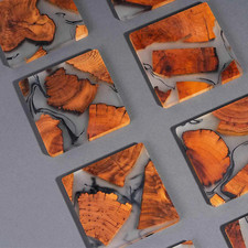 Handcrafted Wood Resin Coasters | Cooking Gif...