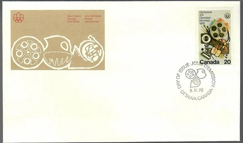 Canada 1976 FDC - 20¢ OLYMPIC ARTS AND CULTURE, OFDC Cachet - Sc #684