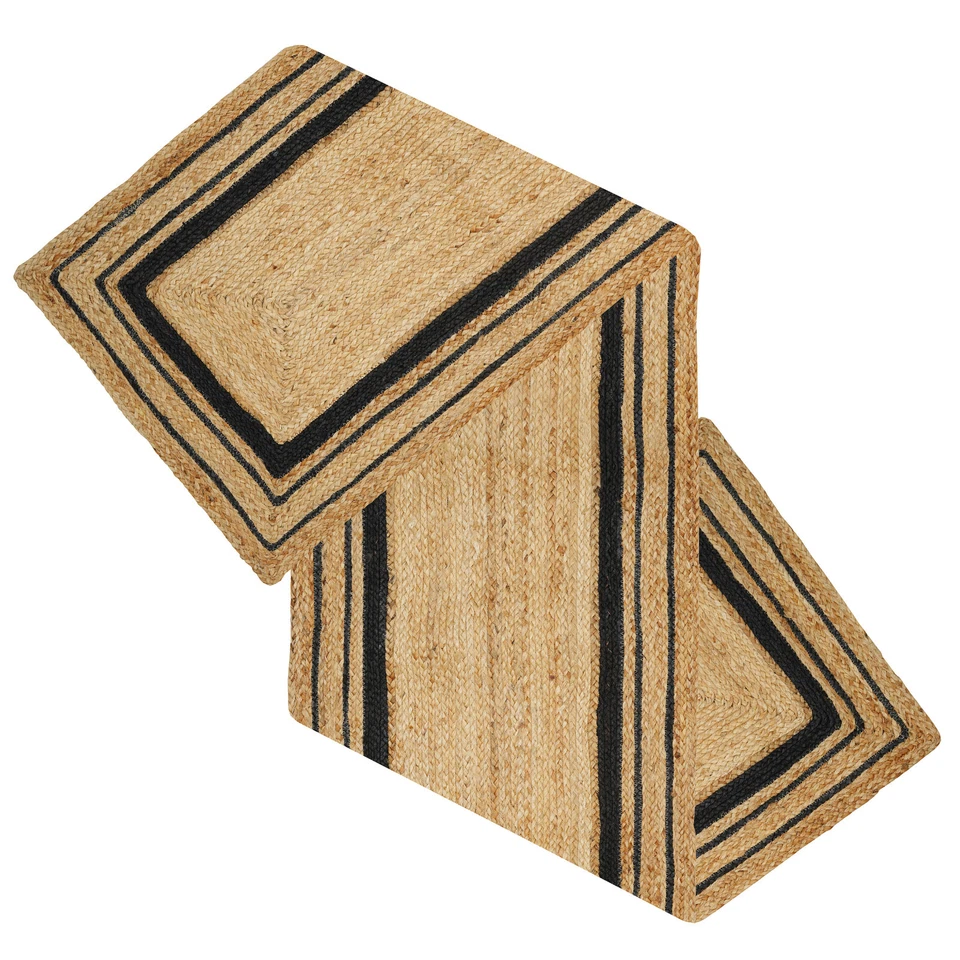 Indian Kilim Stair Runner Vintage Hadnwoven Hemp Jute Rug Reversible Kitchen Mat - Image 3 of 4