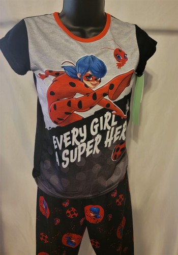 Miraculous-Girl's multi-color LadyBug 2pc Sleepwear set size 7/8 - Picture 2 of 7