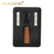 MUXIANG 34 Ring Rosewood Cigar Tips Holder Cigar Mouthpiece With 2pcs 9mm Filter