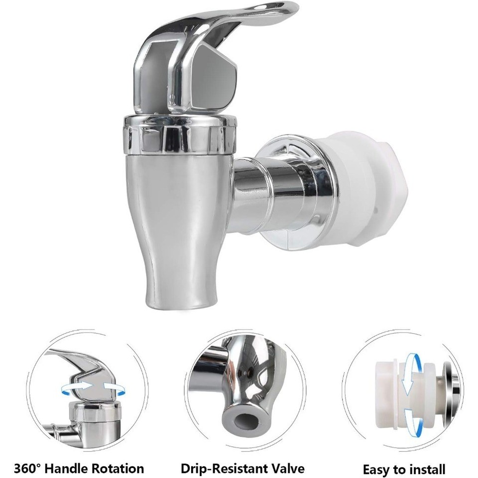 Replacement Spigot Faucet for Beverage Dispenser Silver Push Style ...