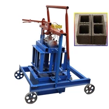Hand-push Solid Cement Brick Machine Hollow Block Molding Tool 2Square Hole 220V