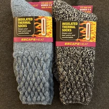 2 Pr. Insulated Thermal Fleece Lined Socks Women’s Shoe 5-9-Warm & Comfortable!