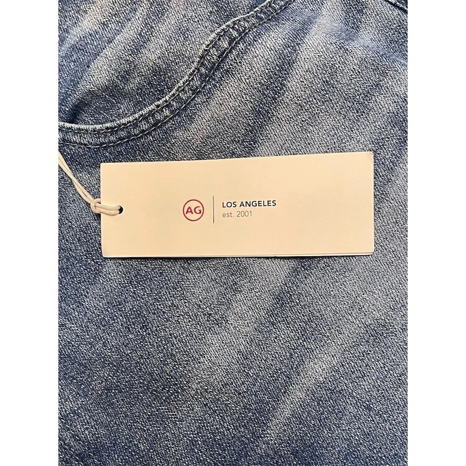 Pantalones de mezclilla para hombre Adriano Goldschmied Los Angeles Owens calce atlético 36x34 azules nuevos con etiquetas Foto 3 de 4