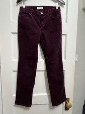 Ann Taylor Loft Women's Corduroy Pants Modern Straight, Size 8, Burgundy EUC