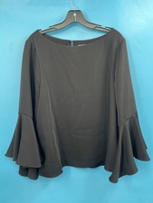 MINT VELVET Black Flute Sleeve Top Sz 14