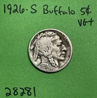 1926-S Buffalo 🦬 Indian Head Nickel 5c Vg Very Good Plus Almost Fine Tough Date