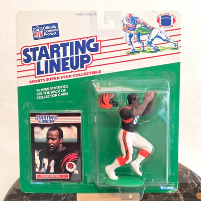 #ad 1989 EDDIE BROWN Starting Lineup NFL SLU Cincinnati Bengals $32.95