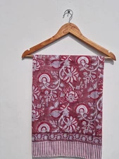 Hand Block Printed Cotton Sarong Wrap –Handmade Boho Beach Cover Up,