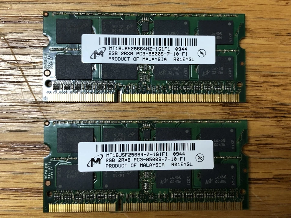 Micron 2 @ 2 gigs PC3 - 8500 RAM / Memory - Image 2 of 4