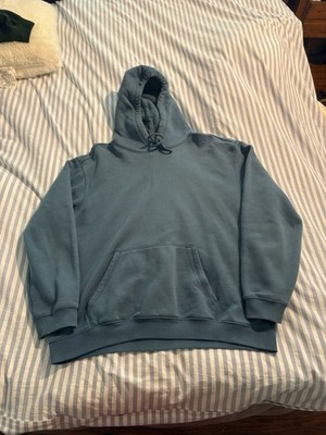 H&M Essentials Men's Blue Fleece Pullover Hoodie Pockets Relaxed Fit XL