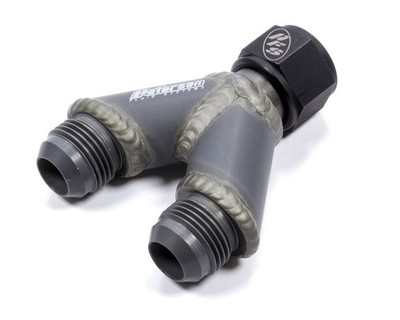 Peterson Fluid Systems Y-Manifold -12an Female Swivel to 12an Male