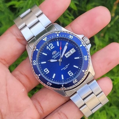 Orient Automatic AA02-C1-A Day/Date Vintage Blue Dial Men's Diver