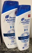 Lot of 2 Head & Shoulders Classic Clean Shampoo 13.5oz & 23.7 Oz