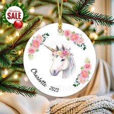 Personalized Girls Christmas Ornament, Custom Baby Name Ornament, Personalize...