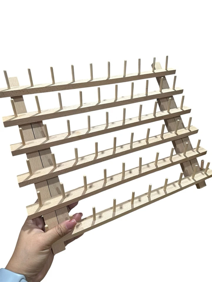 Lote de 4 soportes de hilo de carrete de madera Taylor de junio joyero de pie Foto 3 de 4