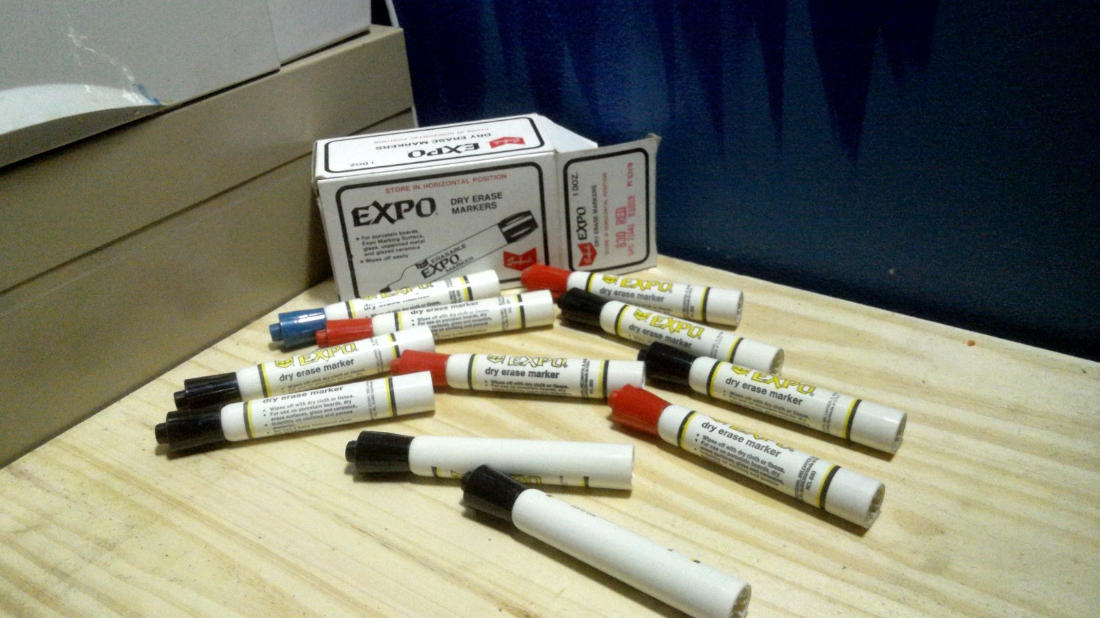 Lot of 11 Vintage Expo Markers Smelly Some work Circa 1985~