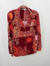 Pre-Owned Johnny Was Red Size Large Set Pajamas