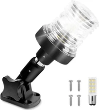 Obcursco Boat Stern Lights, IP67 Waterproof Fold-Down White LED 6 Fold Down 